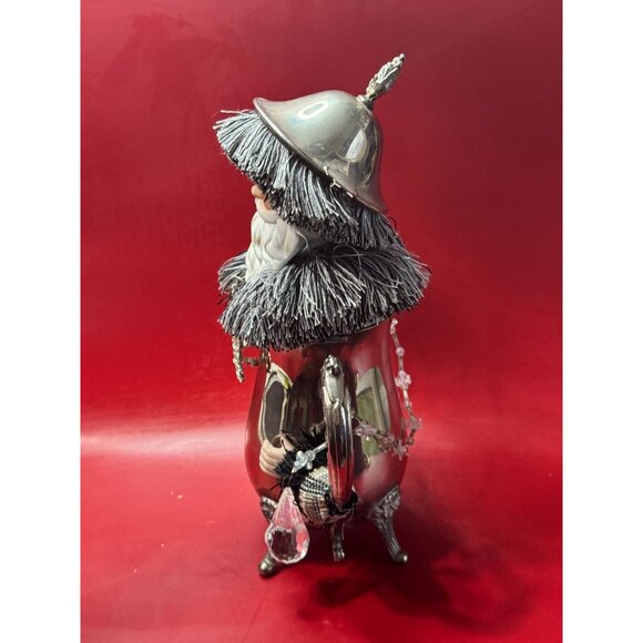 Santa Claus Decorative Teapot Handcrafted With Silver & Crystal Accents - Picture 6 of 6